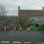 smashed wall, Tickenham