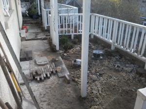 preparation for new surface...