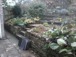 former wall & steps, Chepstow