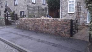 replaced with new double faced wall