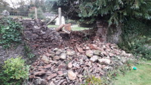 collapsed wall, Shipham