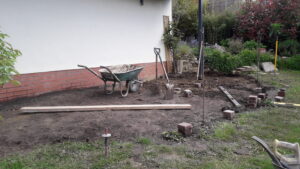 Bath: preparation for new terrace