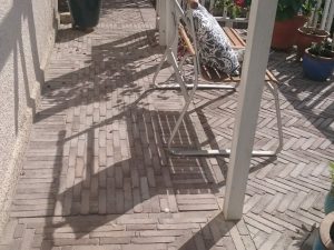 completed with clay paving