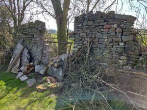 Collapsing folly-wall Hallatrow